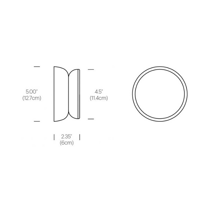 Pablo Designs Totem Puck LED Wall Sconce, 3CCT Selectable