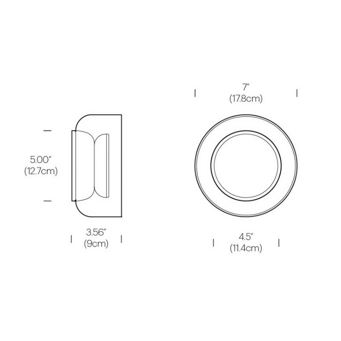 Pablo Designs Totem LED Wall Sconce, 3CCT Selectable