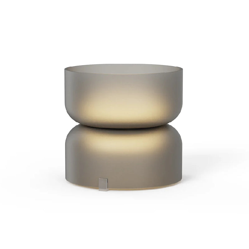 Pablo Designs Totem Mini 7" LED Table Light - Etched Smoke