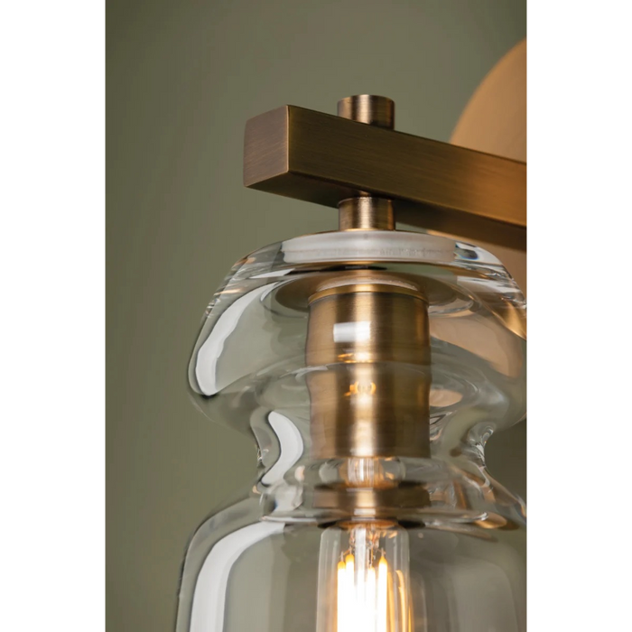 Troy B1109 Trey 1-lt 9" Tall Wall Sconce - Patina Brass