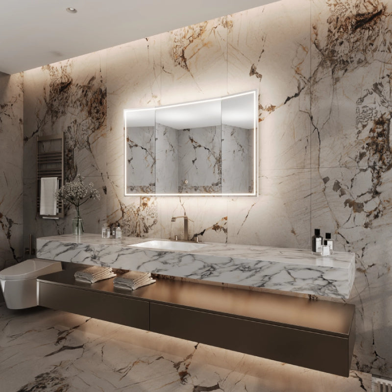 Paris Mirror Trifold 48" x 30" LED Front-Lit Mirror, 3CCT Selectable