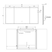 Paris Mirror Trifold 60" x 30" LED Front-Lit Mirror, 3CCT Selectable