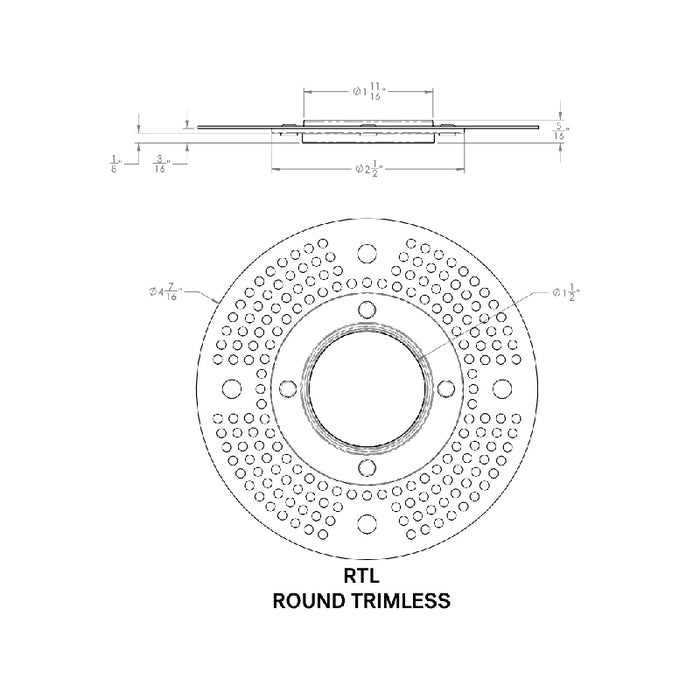 CSL WS-AIC-1 Whisper Flex LED Round Fixed Trimless