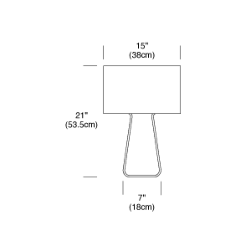 Pablo Designs Tube Top 21" Tall Table Lamp