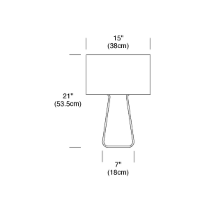 Pablo Designs Tube Top 21" Tall Table Lamp