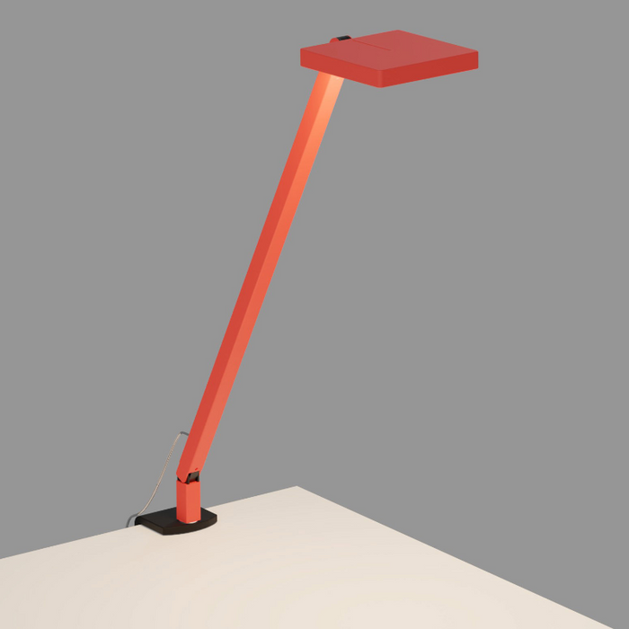 Koncept FCD-1 Focaccia Solo LED Desk Lamp - Matte Fire Red/Two-piece Clamp