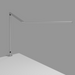 Koncept ZBD3000 Z-Bar Gen 4 LED Desk Lamp - Silver/Two-piece Clamp
