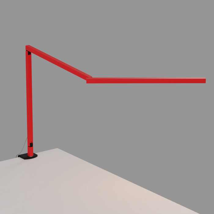 Koncept ZBD3100 Z-Bar Mini Gen 4 LED Desk Lamp - Matte Red/Two-piece Clamp