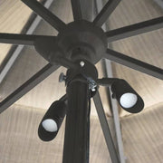 Focus Industries UL03LED Aluminum 3-lt MR8 LED Umbrella Light, 12V - Rust