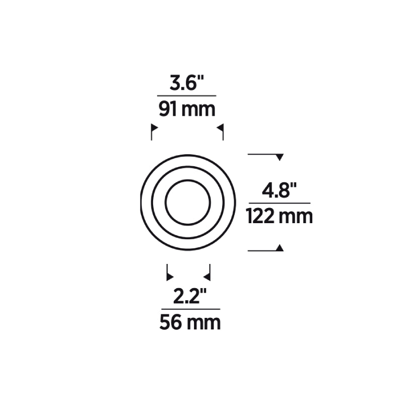 Verse 3" Round Fixed Flanged Trim