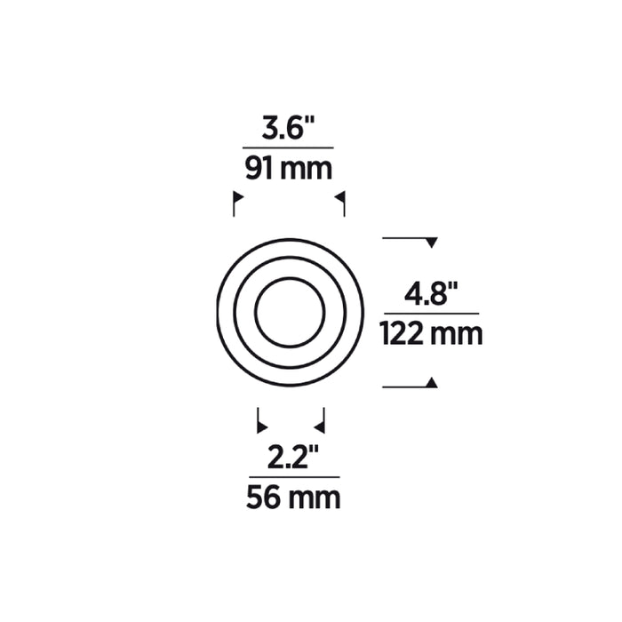 Verse 3" Round Fixed Flanged Trim