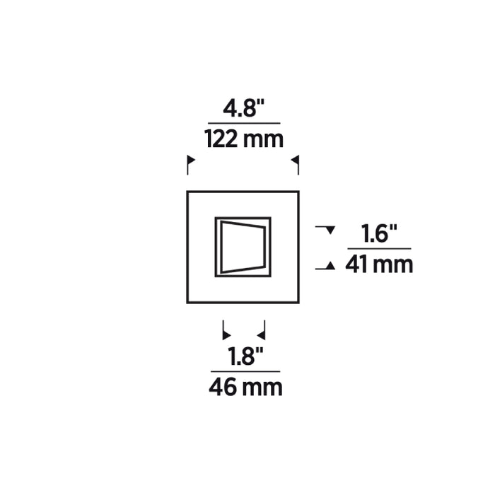 Verse 3" Square Wall Wash Flanged Trim