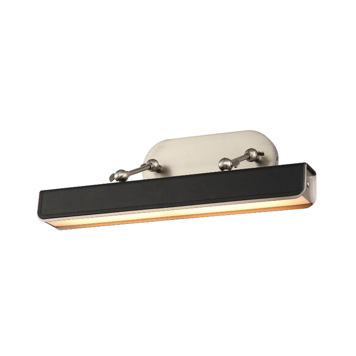 Alora PL307919 Valise Picture 1-lt 20" LED Picture Light with Tuxedo Leather - Aged Nickel/Tuxedo Leather