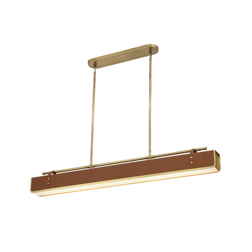 Alora PD307960 Valise 1-lt 60" LED Pendant - Vintage Brass/Cognac Leather