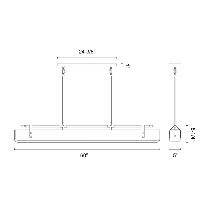 Alora PD307960 Valise 1-lt 60" LED Pendant