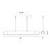 Alora PD307960 Valise 1-lt 60" LED Pendant