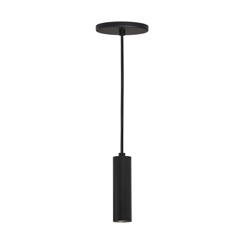 ENTRA 2" 12W Fixed LED Cylinder, Cord Mount - Black