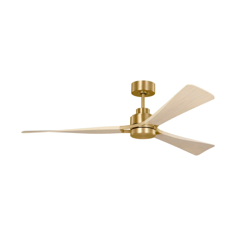 Visual Comfort 3TRLSM60 Trillium Smart 60" Indoor/Outdoor Ceiling Fan with LED Light Kit-Burnished Brass