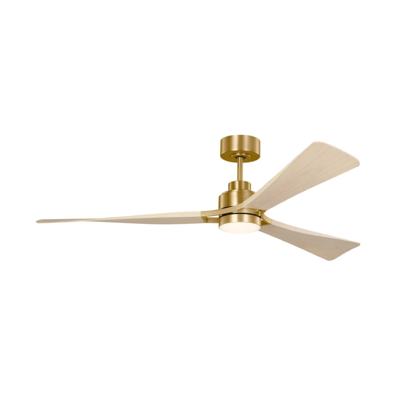Visual Comfort 3TRLSM60 Trillium Smart 60" Indoor/Outdoor Ceiling Fan with LED Light Kit-Burnished Brass