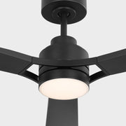 Visual Comfort 3TRLSM60 Trillium Smart 60" Indoor/Outdoor Ceiling Fan with LED Light Kit-Midnight Black