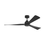 Visual Comfort 3TRLSM60 Trillium Smart 60" Indoor/Outdoor Ceiling Fan with LED Light Kit-Midnight Black