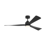 Visual Comfort 3TRLSM60 Trillium Smart 60" Indoor/Outdoor Ceiling Fan with LED Light Kit-Midnight Black
