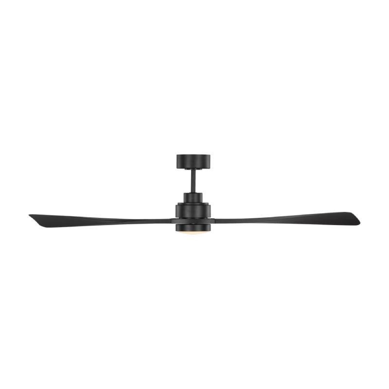 Visual Comfort 3TRLSM60 Trillium Smart 60" Indoor/Outdoor Ceiling Fan with LED Light Kit-Midnight Black