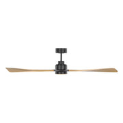 Visual Comfort 3TRLSM60 Trillium Smart 60" Indoor/Outdoor Ceiling Fan with LED Light Kit-Midnight Black with Natural Honey Blades