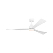 Visual Comfort 3TRLSM60 Trillium Smart 60" Indoor/Outdoor Ceiling Fan with LED Light Kit-Matte White