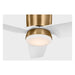 Visual Comfort 3CGHR44 Colgin 44" Hugger Ceiling Fan with LED Light Kit - Satin Brass