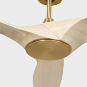 Visual Comfort 3SLNSM52 Selen Smart 52" Ceiling Fan with LED Light Kit-Burnished Brass with Washed White Oak Blades