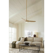Visual Comfort 3SLNSM52 Selen Smart 52" Ceiling Fan with LED Light Kit-Burnished Brass with Washed White Oak Blades