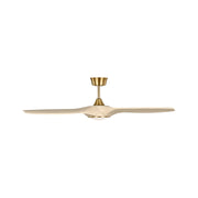 Visual Comfort 3SLNSM52 Selen Smart 52" Ceiling Fan with LED Light Kit-Burnished Brass with Washed White Oak Blades