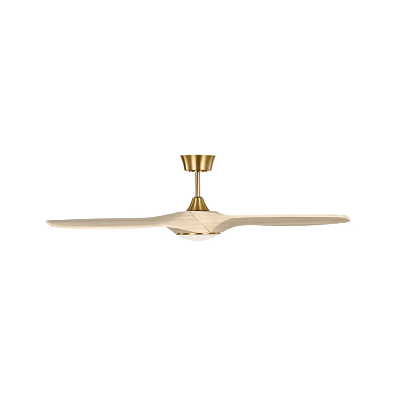 Visual Comfort 3SLNSM52 Selen Smart 52" Ceiling Fan with LED Light Kit-Burnished Brass with Washed White Oak Blades