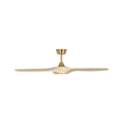 Visual Comfort 3SLNSM52 Selen Smart 52" Ceiling Fan with LED Light Kit-Burnished Brass with Washed White Oak Blades