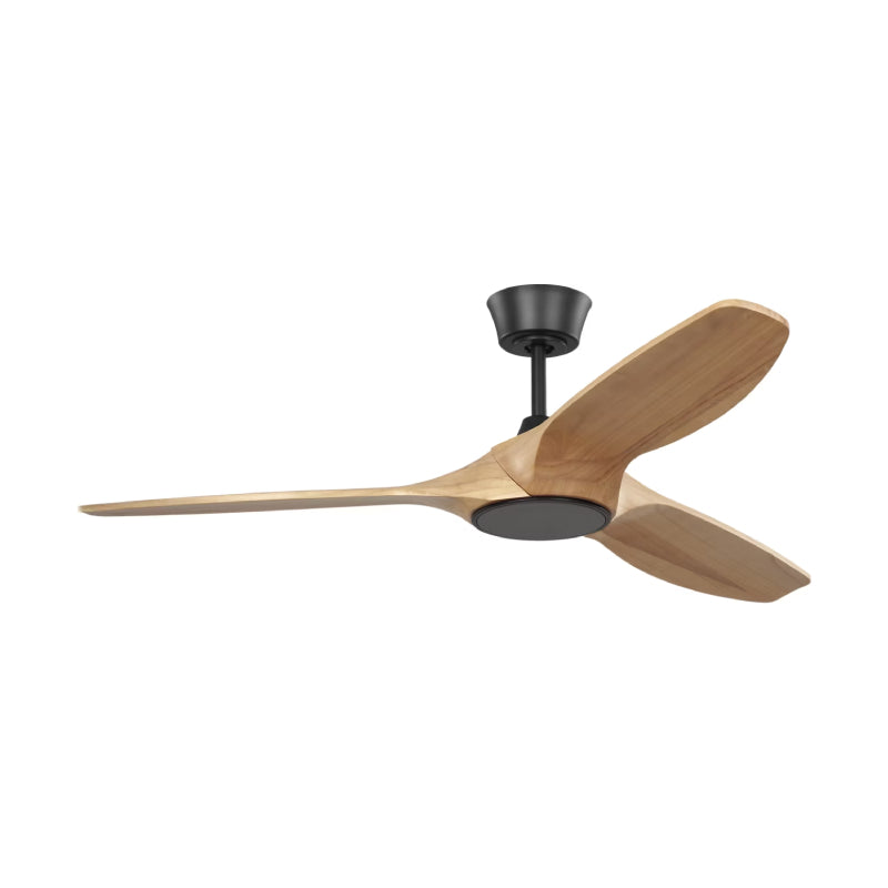Visual Comfort 3SLNSM52 Selen Smart 52" Ceiling Fan with LED Light Kit-Midnight Black with Natural Honey Blades