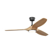 Visual Comfort 3SLNSM52 Selen Smart 52" Ceiling Fan with LED Light Kit-Midnight Black with Natural Honey Blades