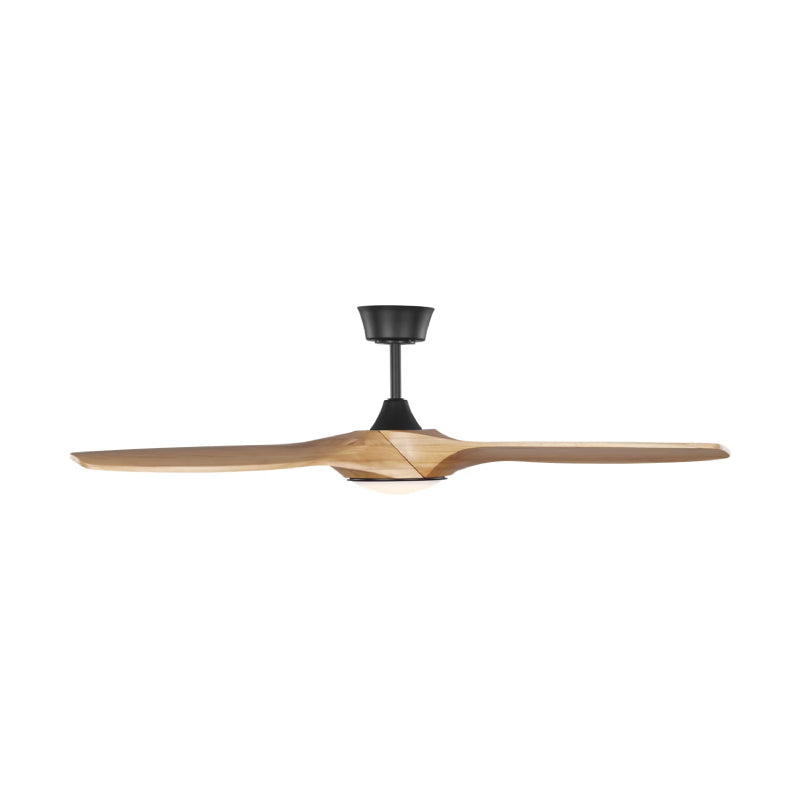 Visual Comfort 3SLNSM52 Selen Smart 52" Ceiling Fan with LED Light Kit-Midnight Black with Natural Honey Blades