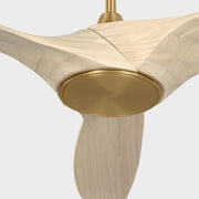 Visual Comfort 3SLNSM60 Selen Smart 60" Ceiling Fan with LED Light Kit-Burnished Brass with Washed White Oak Blades