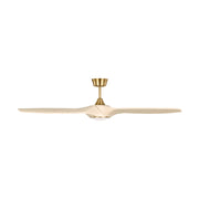 Visual Comfort 3SLNSM60 Selen Smart 60" Ceiling Fan with LED Light Kit-Burnished Brass with Washed White Oak Blades