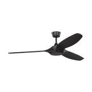 Visual Comfort 3SLNSM60 Selen Smart 60" Ceiling Fan with LED Light Kit-Midnight Black with Midnight Black Blades