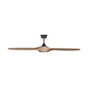 Visual Comfort 3SLNSM60 Selen Smart 60" Ceiling Fan with LED Light Kit-Midnight Black with Natural Honey Blades
