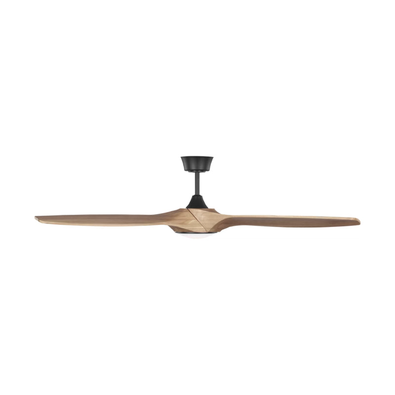 Visual Comfort 3SLNSM60 Selen Smart 60" Ceiling Fan with LED Light Kit-Midnight Black with Natural Honey Blades