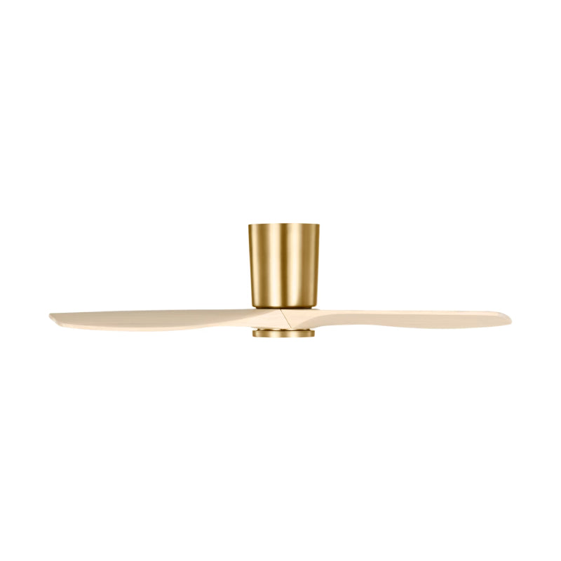 Visual Comfort 3SYRHSM44 Seyra Smart 44" Hugger Ceiling Fan with LED Light Kit-Burnished Brass with Washed White Oak Blades