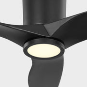 Visual Comfort 3SYRHSM44 Seyra Smart 44" Hugger Ceiling Fan with LED Light Kit-Midnight Black