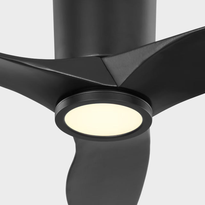 Visual Comfort 3SYRHSM44 Seyra Smart 44" Hugger Ceiling Fan with LED Light Kit-Midnight Black