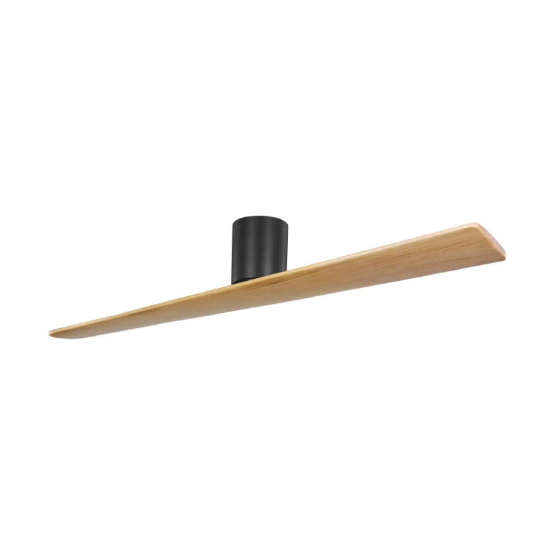 Visual Comfort 2PLHSM60 Plank Smart 60" Indoor/Outdoor Hugger Ceiling Fan-Midnight Black with Natural Honey Blades