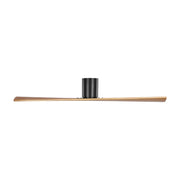 Visual Comfort 2PLHSM60 Plank Smart 60" Indoor/Outdoor Hugger Ceiling Fan-Midnight Black with Natural Honey Blades