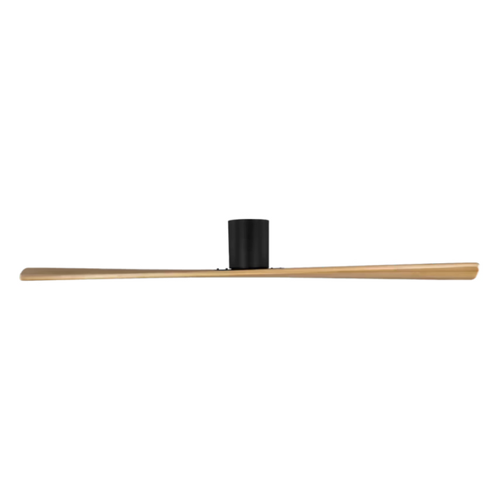 Visual Comfort 2PLSMH72 Plank Smart 62" Indoor/Outdoor Hugger Ceiling Fan - Midnight Black/Natural Honey