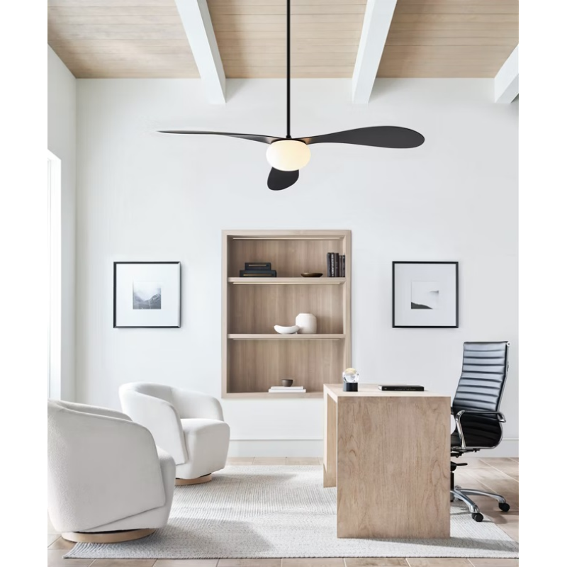 Visual Comfort 3DPSM58 Drape Smart 58" Indoor/Outdoor Ceiling Fan with LED Light Kit, 6CCT Selectable